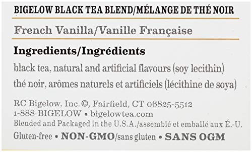 Bigelow French Vanilla Tea 28-Count Boxes (Pack of 6) Premium Black Tea Flavored with Vanilla Antioxidant-Rich Gluten-Free Full-Caffeine Tea in Foil-Wrapped Bags - Bloomnest