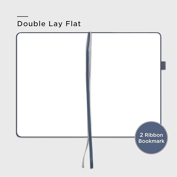 &And Per Se Blank Journal Notebook, 160 Pages, A5 5.7 x 8 inches 100 gsm Thick Paper Notebook Journals for Writing, Hardcover Notebook(1 Pack, dark blue) - Bloomnest
