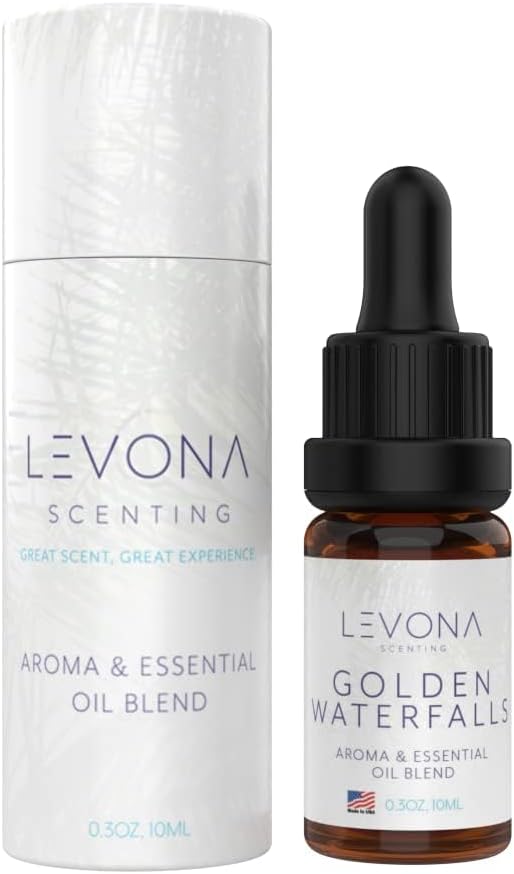 Levona Scent Pure Essential Oils for Diffusers for Home, Hotel & Office - Golden Waterfalls Essential Oils for Diffuser Oil and Humidifiers - Home Luxury Scents - Scented Fragrance Oil Blends - Bloomnest