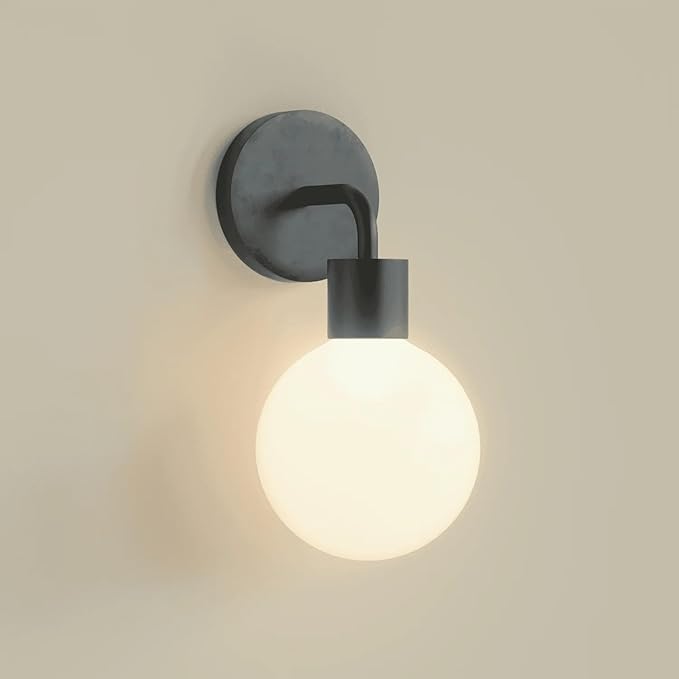 Wireless Wall Sconce (Shark Tank) Rechargeable & Dimmable LED Light w/App Control & Damage-Free Install, Moveable Modern Ambient Lighting for Elegant Home & Bedroom Decor | Matte Black - Bloomnest