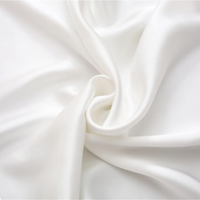 Oeko-TEX Certified White Silk Pillow Cases Made in USA, 100% Real Silk Pillowcase for Hair and Skin, 22 Momme, Standard Size,1 Pc 20"x26" (Standard, White) - Bloomnest