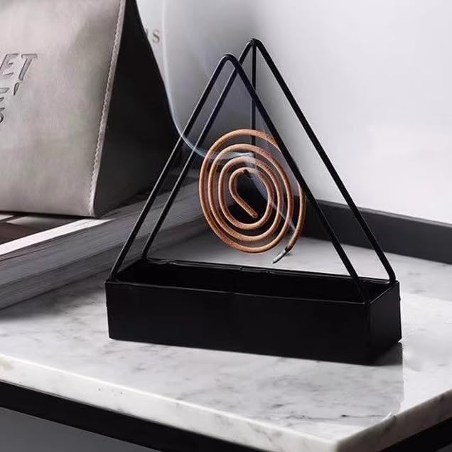 Designer Portable Iron Mosquito Coil Holder with Handle - Fireproof Material Incense Holder - Bloomnest