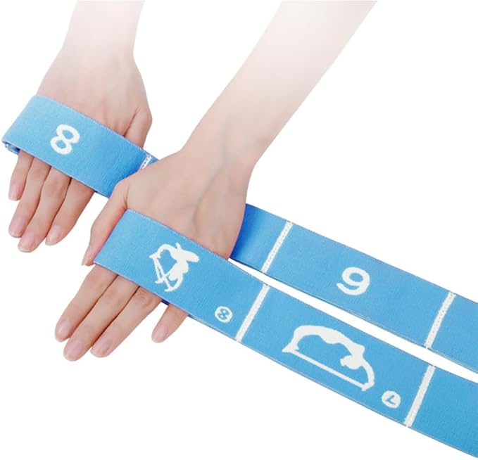 2-Pack Adjustable Kids Dance Stretch Bands - 8-Loop Elastic Bands for Ballet, Latin, Yoga, Gymnastics & Stretching - Flexible, Multi-Section Design for Dance Training & Flexibility - Bloomnest