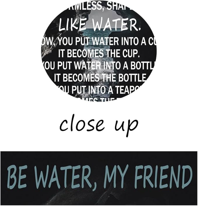 Bruce Lee Philosophical Quotes "Be Water,My Friend"Motivational Wall Decor Canvas Print Poster Inspirational Wall Art for Bedroom School Office Framed Ready to Hang [24" W X 36" H] - Bloomnest