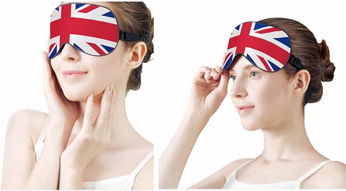 Great Britain Sleep Eye Mask United Kingdom Flag UK Flags Men Women Sleep Mask with Adjustable Strap Eye Cover Eye Shade for Travel, Nap,Meditation - Bloomnest