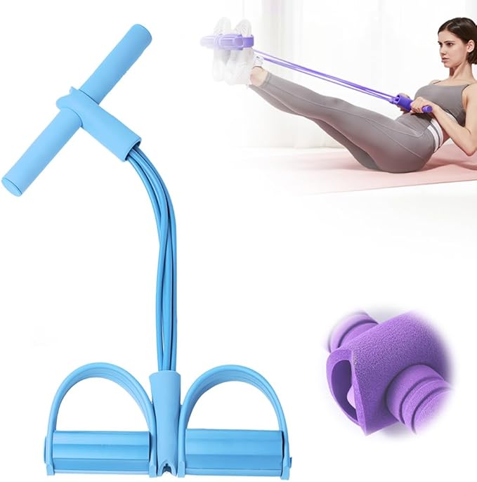 2026 New 21 Fitness Resistance Bands-4 Tube Pedal Ankle Puller, Stretching Bands for Arm and Leg Workouts, Stretching Workout Fitness Bands for Arm Weights Exercise Equipment - Bloomnest
