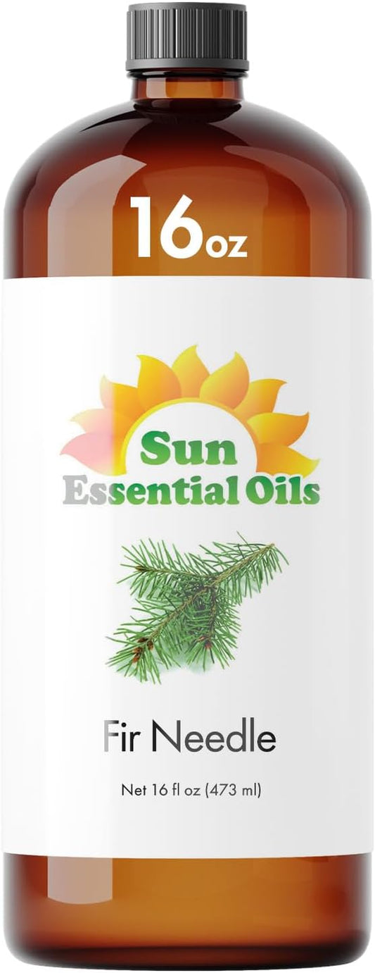Sun Essential Oils Fir Needle Essential Oil 16oz for Aromatherapy, Diffuser, Muscle Ease, Relaxation - Bloomnest