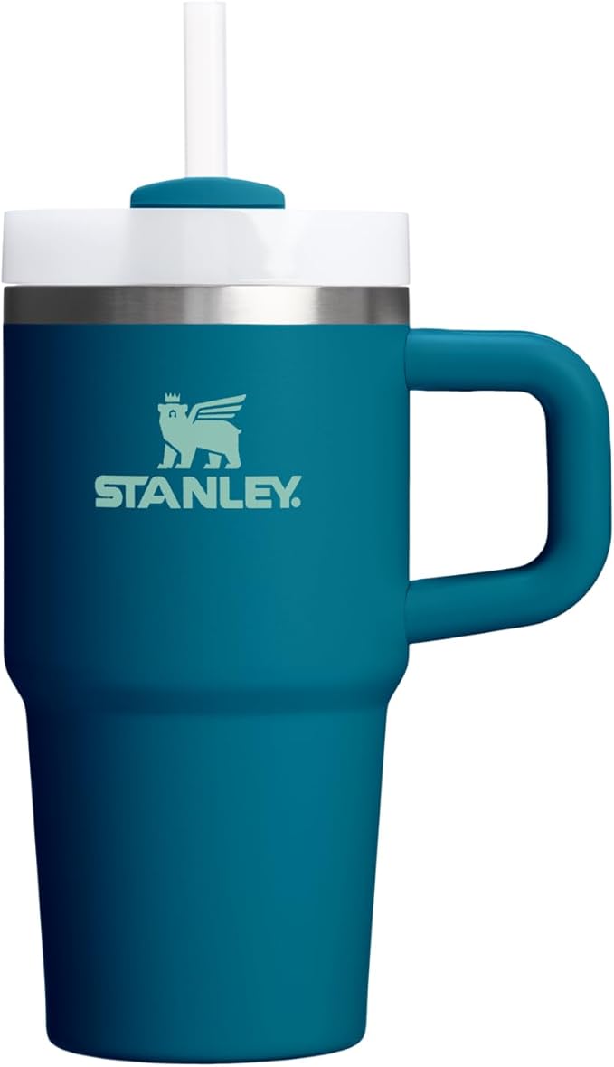 STANLEY Quencher H2.0 Tumbler with Handle and Straw 20 oz | Flowstate 3-Position Lid | Cup Holder Compatible for Travel | Insulated Stainless Steel Cup | BPA-Free | Coastal Teal Stanley