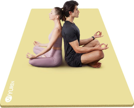 Large Yoga Mat 78"x 51" 20mm/15mm Thick Workout Mats for Home Gym, Extra Wide Workout for Women Men Gym Flooring Exercises