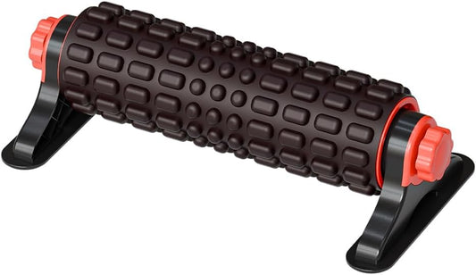XL IT Band Firm Foam Roller with Resistance Holder - 17 inches - Exercise Roller for IT Band Issues, Deep Tissue Muscle Massage, Muscle and Back Roller for Fitness, Gym Equipment (Black)