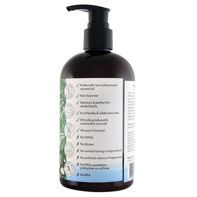 Coco Fiji Face & Body Lotion Infused With Coconut Oil | Lotion for Dry Skin | Moisturizer Face Cream & Massage Lotion for Women & Men | Fragrance Free 12 oz, Pack of 3 - Bloomnest