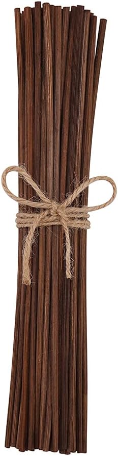 10 inch 20 Pcs Natural Rattan Wood Reed Diffuser Sticks Essential Oil Aroma Replacement Aroma Reed Diffuser Sticks (Brown-20pcs) - Bloomnest