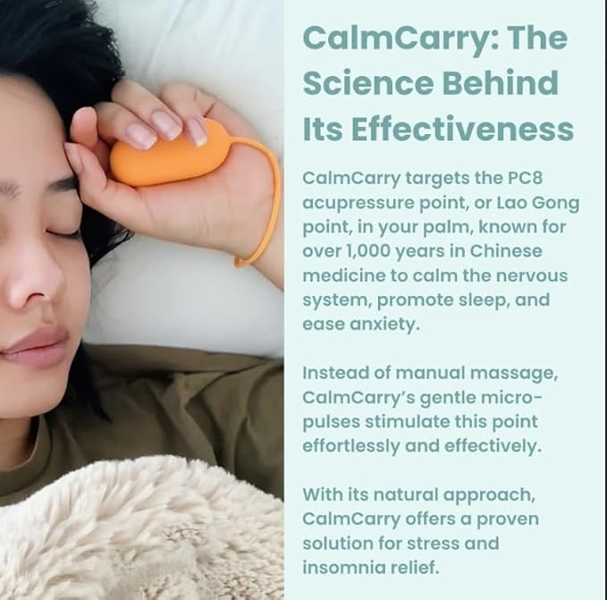 Glowco CalmCarry Sleep Aid Device – Handheld Microcurrent Relaxation Tool, Supports Calm, Focus & Gentle Relief, USB Rechargeable, Portable Wellness Device for Adults & Kids | Orange Calm Carry HomePage