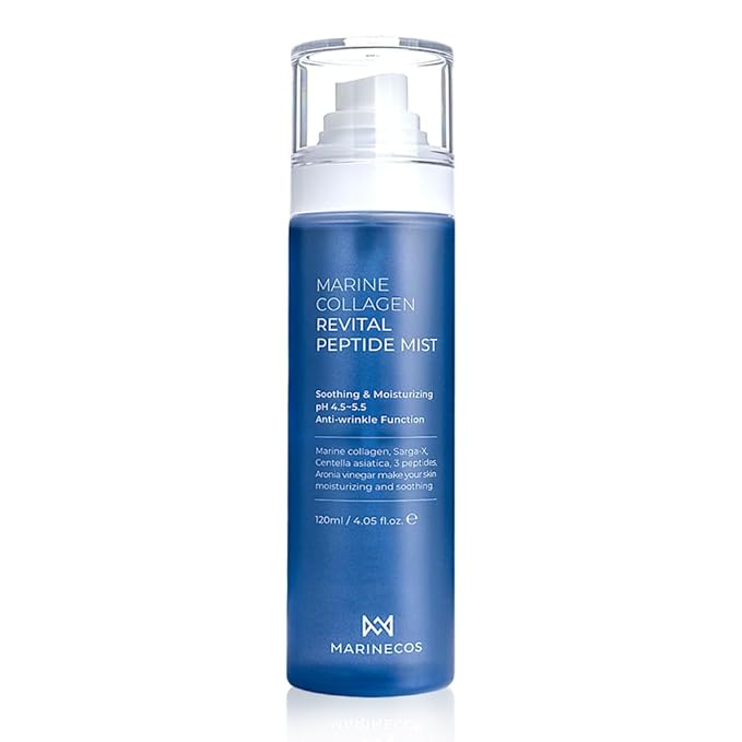 Marine Collagen Revital Peptide Mist 120ml ㅣ Fine Facial Spray for Hydration Soothing Glow ㅣ Daily Moisture Mist with Centella and Peptides - Bloomnest