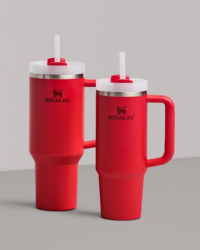 STANLEY Quencher H2.0 Tumbler with Handle and Straw 30 oz | Flowstate 3-Position Lid | Cup Holder Compatible for Travel | Insulated Stainless Steel Cup | BPA-Free | Chili Red - Bloomnest
