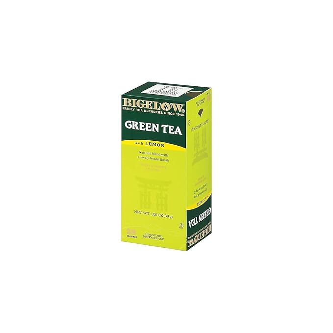 Bigelow Green Tea With Lemon, Lemon, 0.34 Lbs, 28/box - Bloomnest