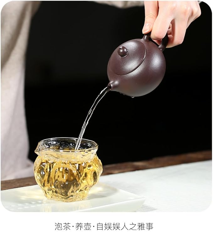 Xishi Teapot 6oz Chinese Yixing Zisha Clay Pot Ceramics Purple Sand Mud Kungfu Tea Maker Set Kettle 9 Hole Filter (purple 180ml) - Bloomnest