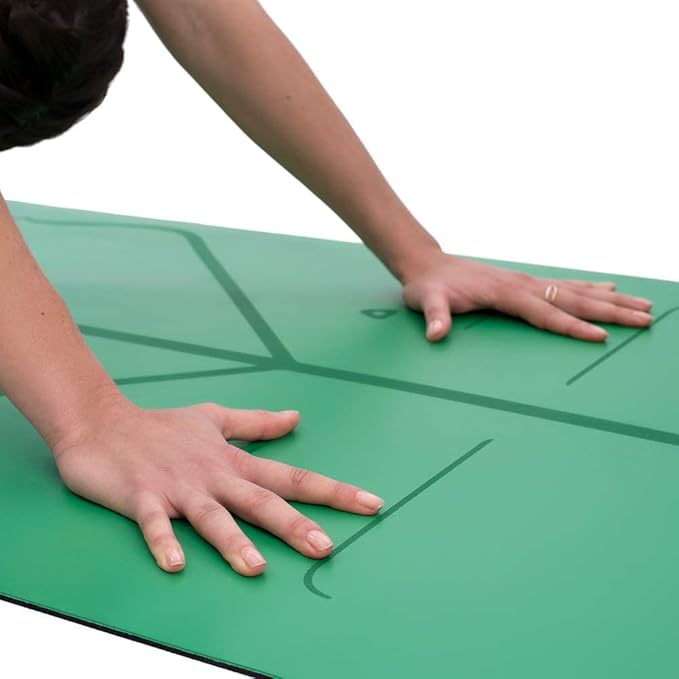 Liforme Original Yoga Mat – Free Yoga Bag Included - Patented Alignment System, Warrior-like Grip, Non-slip, Eco-friendly, sweat-resistant, long, wide, 4.2mm thick mat for comfort - Bloomnest