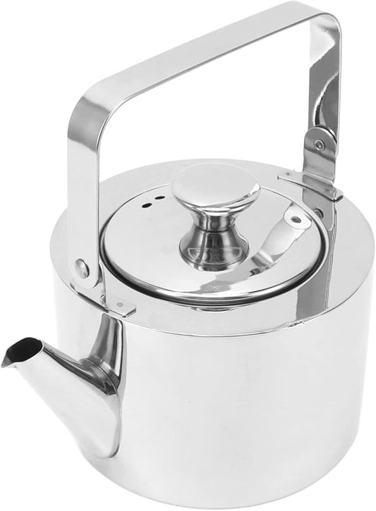 Stainless Steel Teapot, Mirror Finish Easy To Tea Kettle Rustproof Fast Heating with Strainer for Home for All Stovetop (Small, 1L)