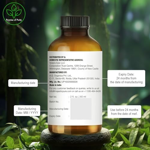 Majestic Pure Tea Tree Essential Oil with Glass Dropper - 2 Fl Oz - 100% Pure and Natural Tea Tree Oil - Premium Grade Essential Oils for Diffuser, Aromatherapy, Soap and Candle Making - Bloomnest