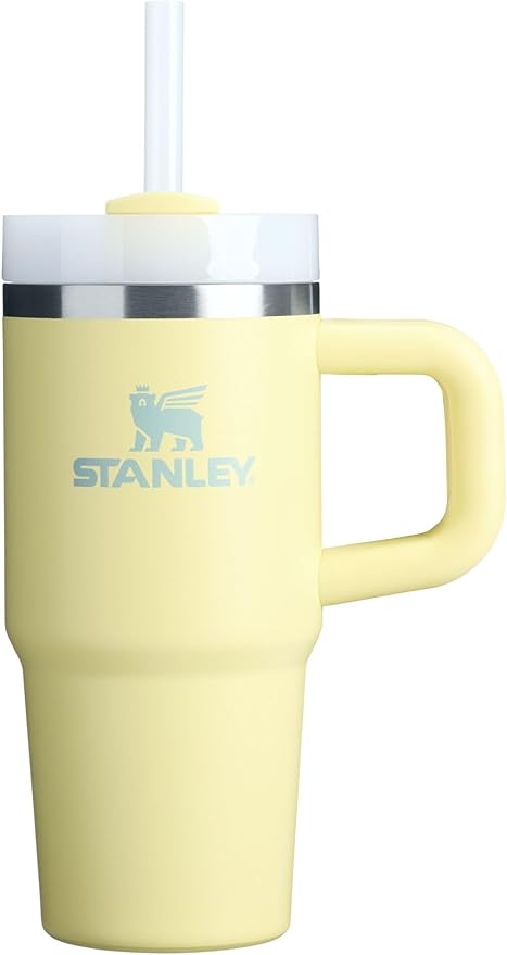 Stanley Quencher H2.0 Tumbler with Handle and Straw 14 oz | Flowstate 3-Position Lid | Cup Holder Compatible for Travel | Insulated Stainless Steel Cup | BPA-Free | Pomelo