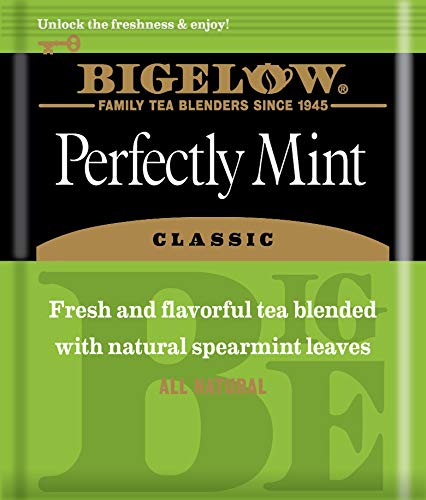 Bigelow Tea Perfectly Mint Black Tea, Caffeinated with Spearmint, 20 Count Box (Pack of 6), 120 Total Tea Bags - Bloomnest