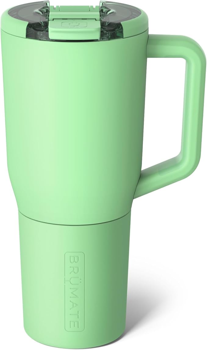 BrüMate Müv - 35oz 100% Leak Proof Insulated Coffee Mug with Handle & Lid - Stainless Steel Coffee Travel Mug - Double Walled Coffee Cup (Kiwi) - Bloomnest