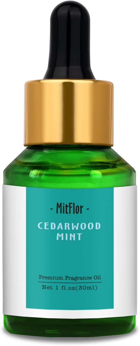 Cedarwood Mint Fragrance Oil, MitFlor Single Scented Oil, Premium Grade Fragrance Oil for Candle Making, Soap Making Scents, Large Size Aromatherapy Oil, Forest Scents for Home Fragrance, 30ml - Bloomnest