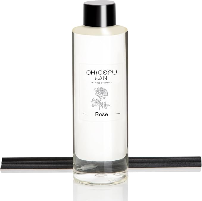 Chloefu LAN Rose Scented Oil Diffuser Refill 200ml/6.76 fl oz Natural Fragrances Oil - Best for Aromatherapy, SPA and Home, 0% Alcohol, Blend to Promote Beauty and Tranquility - Bloomnest