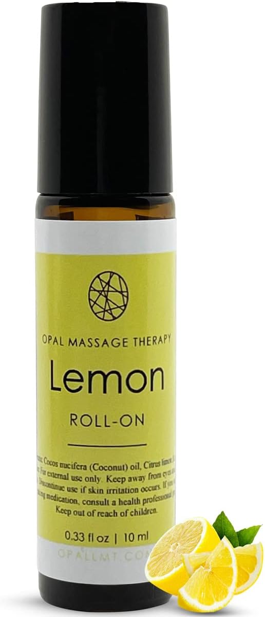 Premium Essential Oil Roll On Opal Massage Therapy (Lemon)