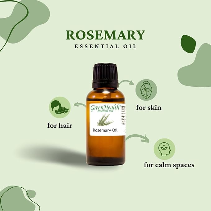 2 Bottles - 16 fl oz Rosemary Essential Oil (100% Pure & Uncut), Aluminum Bottle - GreenHealth - Bloomnest