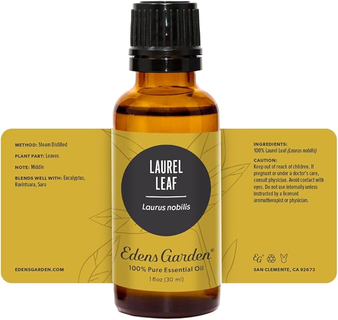 Edens Garden Laurel Leaf Essential Oil- 100% Pure Premium Grade, Undiluted, Natural, Therapeutic, Aromatherapy, The Best for Diffuser, Skin, Candle, Humidifiers 30 ml (1 fl oz) EdensGarden