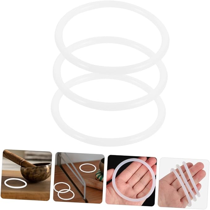 Vaguelly Music Bowl Washer Set - 3Pcs Durable Rubber Rings for Crystal Singing Bowls Easy to Clean Decoration - Bloomnest