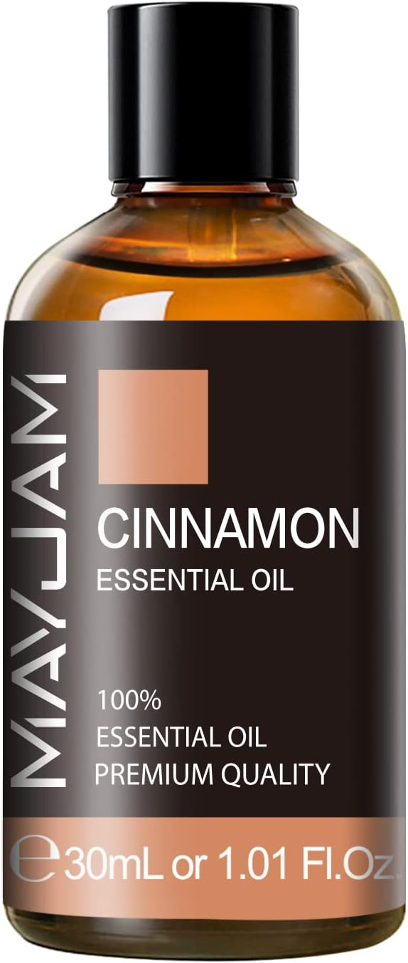 Cinnamon Essential Oil 30ml/1.01fl.oz, MAYJAM Premium Cinnamon Oils with Glass Dropper, Perfect for Diffusers Home Office Use - Bloomnest