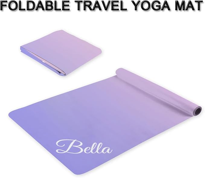 Custom Name Yoga Mat,Personalized Travel Yoga Exercise Mat,Non Slip,Perfect for Kids & Adults,Gradient Color E Series - Bloomnest