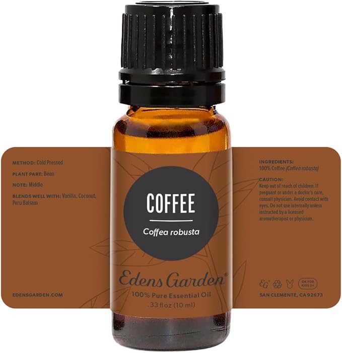Edens Garden Coffee Essential Oil- 100% Pure Premium Grade, Undiluted, Natural, Therapeutic, Aromatherapy, The Best for Diffuser, Skin, Face, Hair 10 ml (.33 fl oz) - Bloomnest
