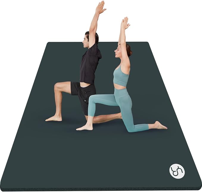 Large Yoga Mat 78"x 51" 20mm/15mm Thick Workout Mats for Home Gym, Extra Wide Workout for Women Men Gym Flooring Exercises - Bloomnest