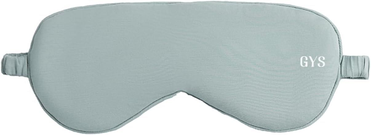 GYS Premium Bamboo Viscose Sleep Mask with Elastic Strap Block Light Eye Mask for Sleeping and Traveling, Light Greyish Green, One Size - Bloomnest