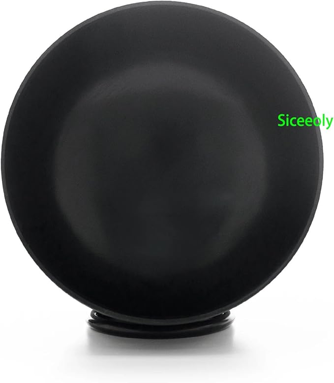 6" B Note Flower of Life Black Crystal Singing Bowl Frosted Quartz Crown Chakra Meditation Sound Healing Suede Striker O-ring - Bloomnest