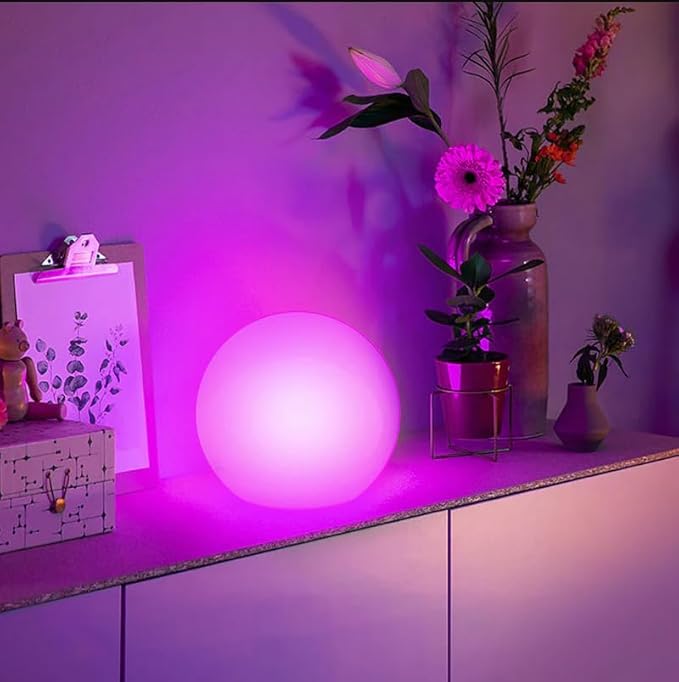 LOFTEK 8-inch LED Night Light Ball: 16 RGB Colors and Dimmable Globe Light with Remote, Upgraded Folding Handle, Seamless Matte Housing, Rechargeable IP65 Floating Pool Light, for Nursery or Decor - Bloomnest