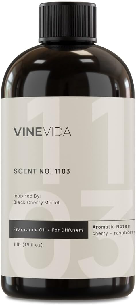 VINEVIDA [16 Fl Oz] Scent NO. 1103 Fragrance Oil for Cold Air Diffusers, Aromatic Notes of Cherry Raspberry Vanila, Essential Oils for Diffuser Oil Refill & Air Freshener Room Spray - Bloomnest