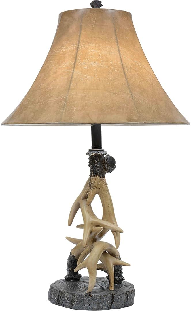 BLACK FOREST DECOR - Faux Antler Table Lamp for Cabin, Living Room, Nightstand, Desk - Rustic Lighting Décor - 28.5" x 18" - Bloomnest