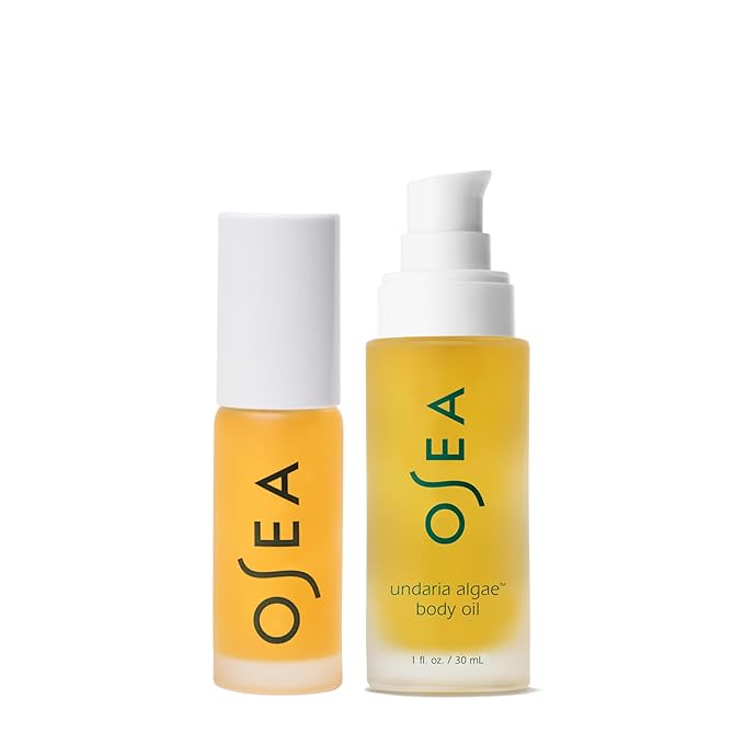 OSEA Juicy Duo Gift Set - Hyaluronic Lip Oil Booster & Undaria Algae™ Body Oil - Travel Size - Stocking Stuffer - Gift for Her - Bloomnest