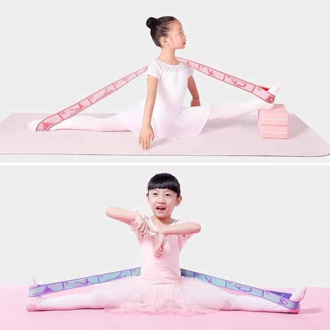 2 PCS Stretch Strap for Kids Dance Elastic Band for Children Gymnastics Stretching Strap Kids Stretching Bands Stuff Multi-Loop Adjustable Bands Stretching Resistance Ballet Bands -8 Loops