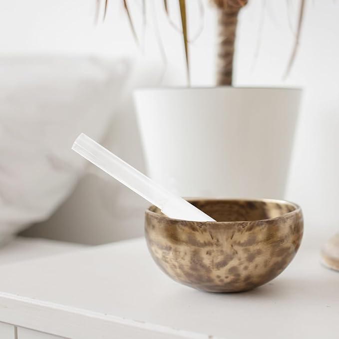 Singing Bowl Mallet Clear Acrylic Striker Mallet Crystal Singing Bowl Rod for Playing Crystal Meditation Yoga or Sound Baths - Bloomnest