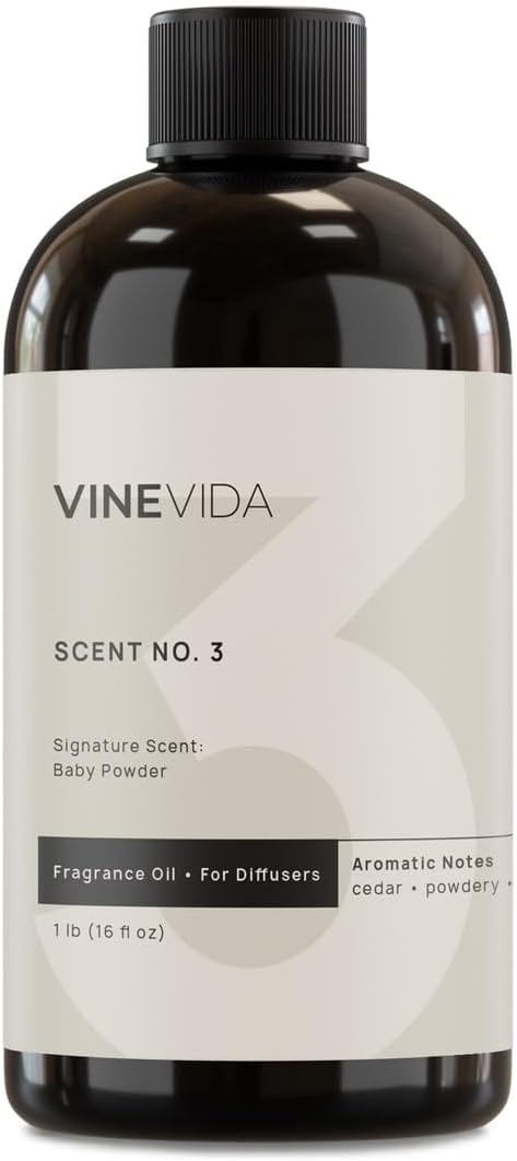 VINEVIDA [16 Fl Oz] Baby Powder Fragrance Oil for Cold Air Diffusers, Essential Oils for Diffuser Oil Refill & Air Freshener Room Spray - Bloomnest