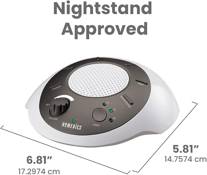 Homedics SoundSleep White Noise Sound Machine, Gold, Small Travel Sound Machine with 6 Relaxing Nature Sounds, Portable Sound Therapy for Home, Office, Nursery, Auto-Off Timer, by Homedics - Bloomnest