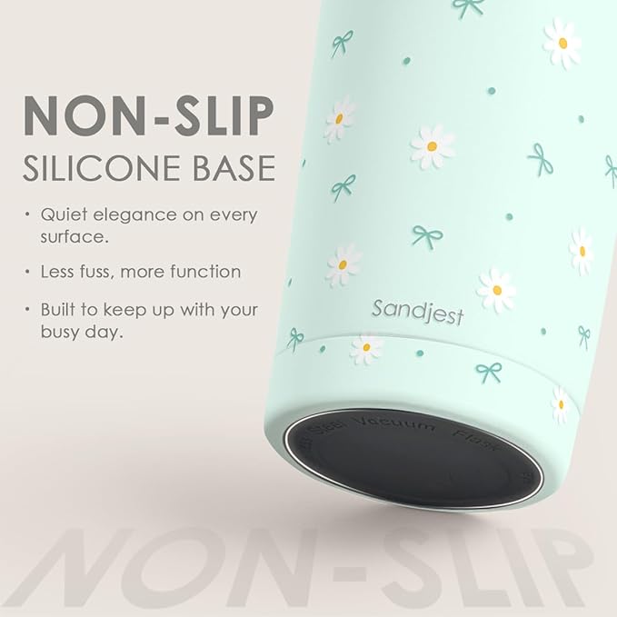 SANDJEST Daisy Tumbler 20oz, Stainless Steel Travel Cup with Lid, Floral Insulated Coffee Mug, Daisy Gifts for Women Girls Friends Sisters on Birthday Christmas - Bloomnest
