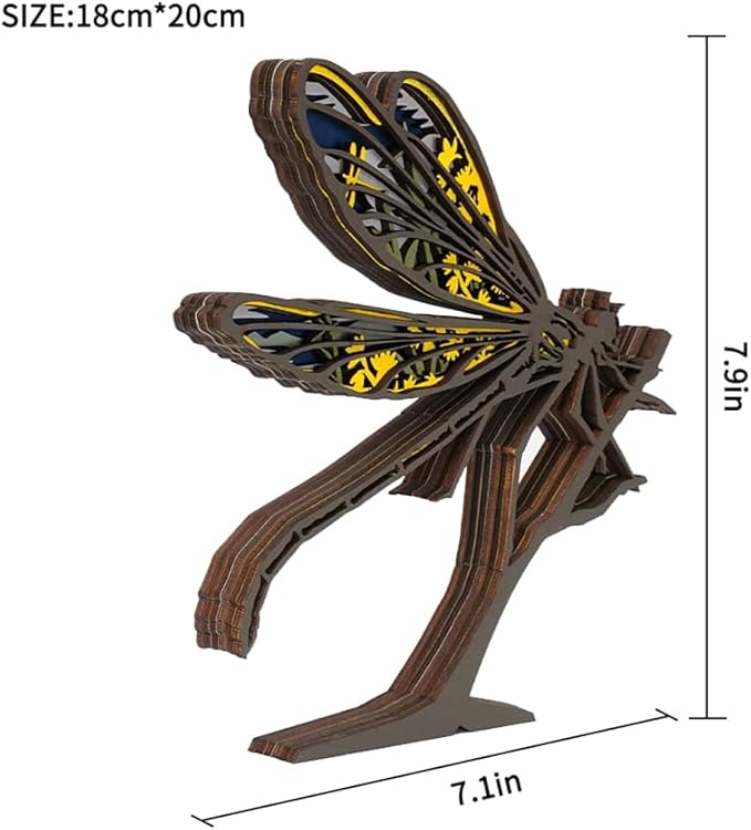 3D Wooden Animal Carving LED Night Light, Wood Carving Light, Modern Home Decoration, Decorative Tables, Cabinets, Living Rooms, Bedrooms, Offices, Farmhouses, Bookshelves, Perfect Holiday Gifts - Bloomnest