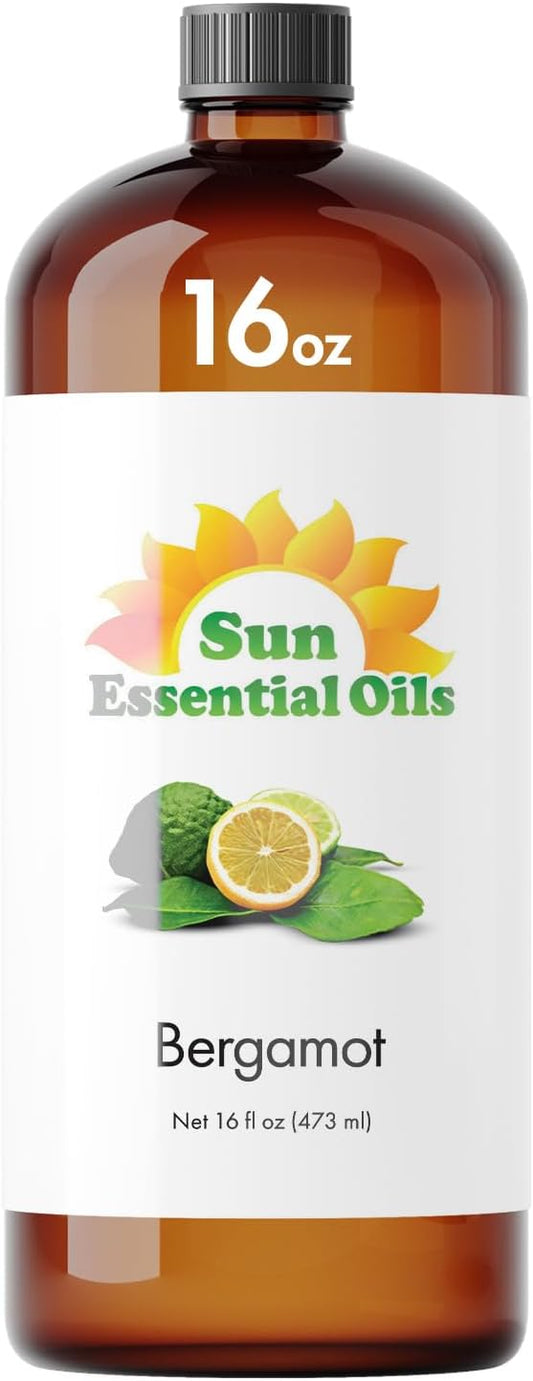 Sun Essential Oils Bergamot Essential Oil 16 oz Bulk for Skin, Hair, Aromatherapy, Soap & Diffuser - Bloomnest